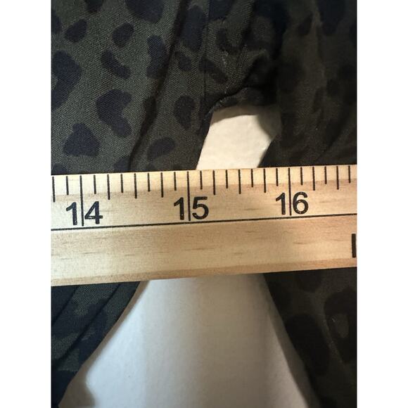 Zara Denim Empire Waist Dress Womens‎ S Animal Print Careerwear Leopard Cheetah - Picture 4 of 6